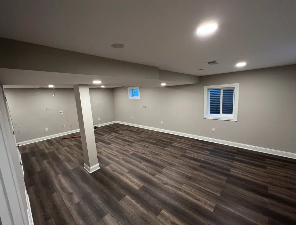 Basement renovation in Libertyville