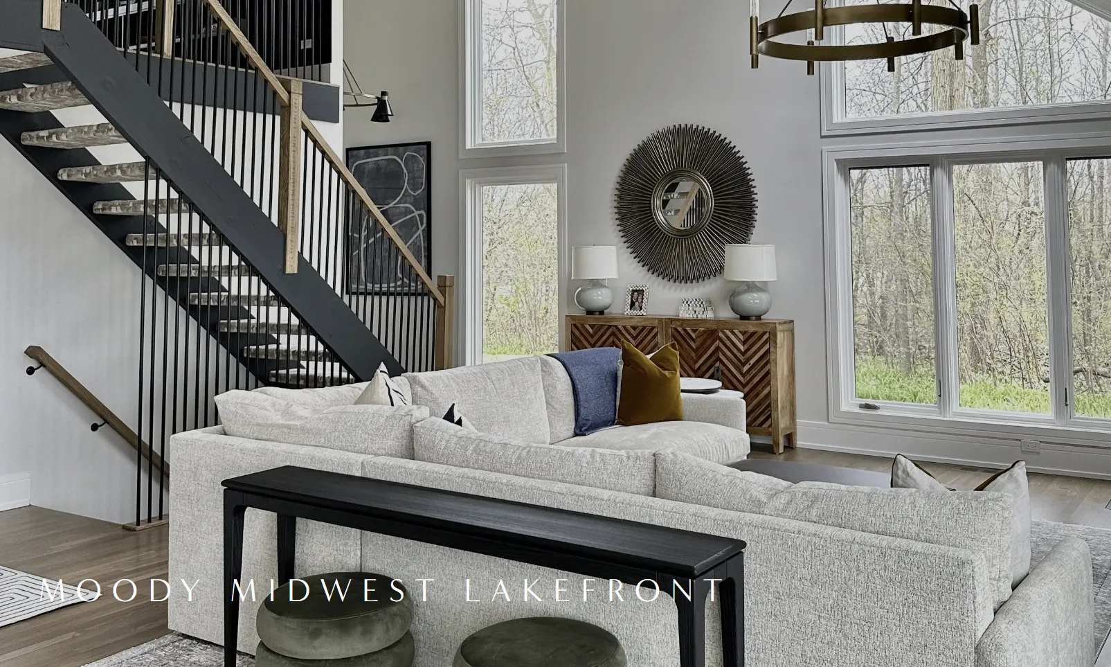 Whole House Transformation in Third Lake featuring modern lakefront design